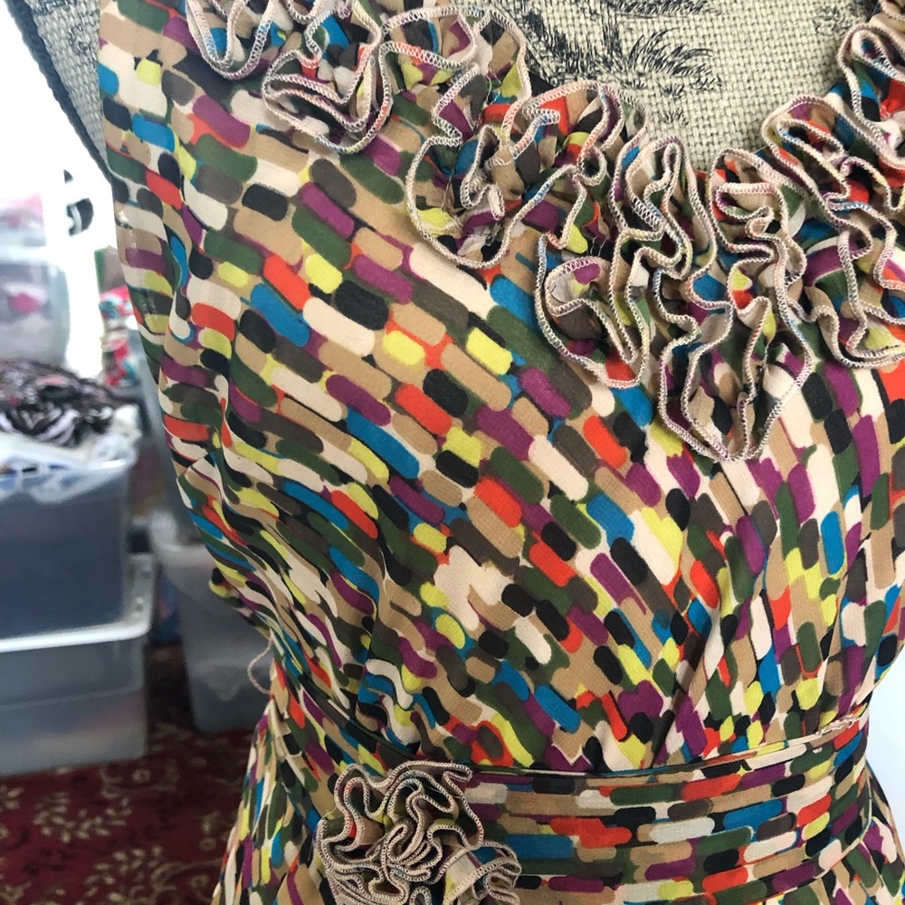 Signature Studio Multicolor Ruffled Midi Dress - Picture 5 of 6